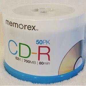 Memorex CD-R, 52X, 700MB, 80-Minutes, 50 Pack Blank CDs